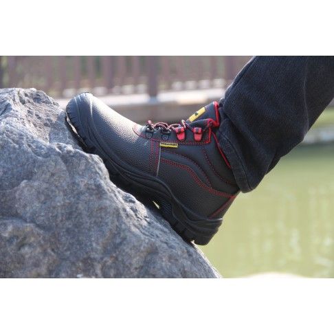 Bota Pele Preta S1p Biqueira Aço Bota Pele Preta S1p Biqueira Aço