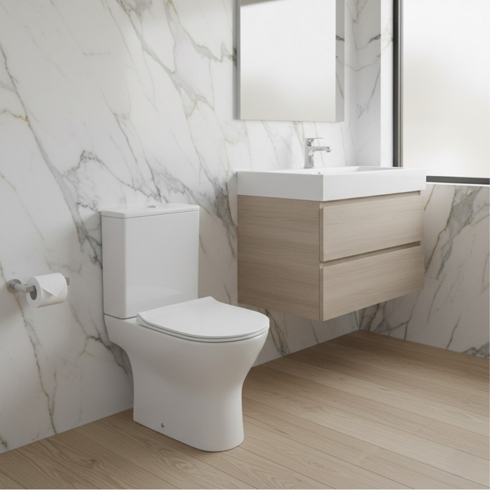 Pack WC Ebony Rimless (Sanita/Cisterna/Tampa) Branco