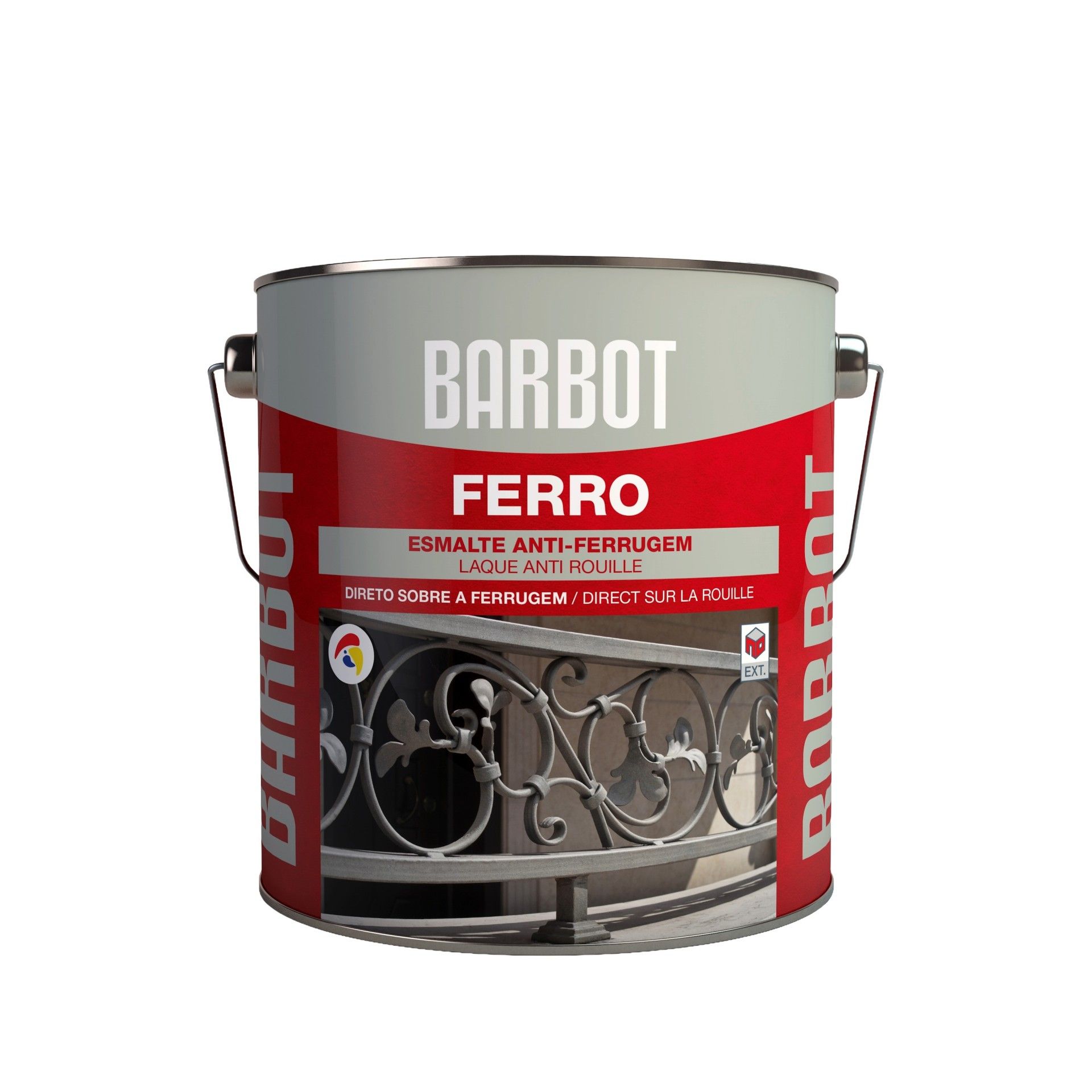 Esmalte Barbot Ferro Brilho Alumínio 2,5L