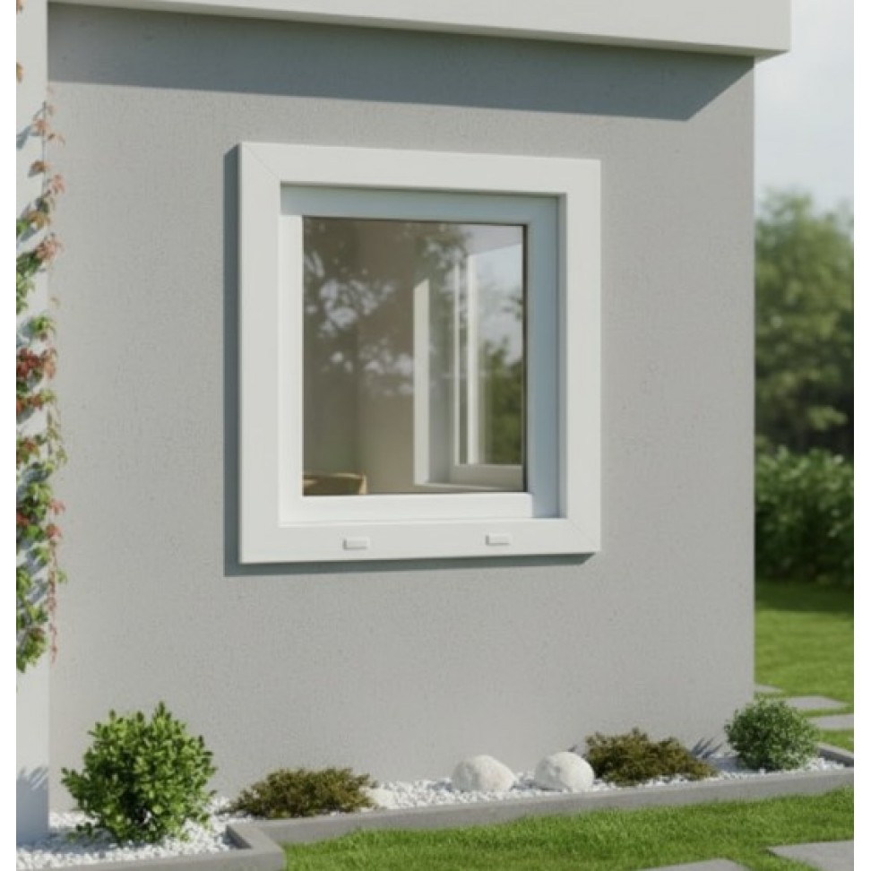 Janela Pvc 60x60 Direita Vidro Duplo (4/16/4)