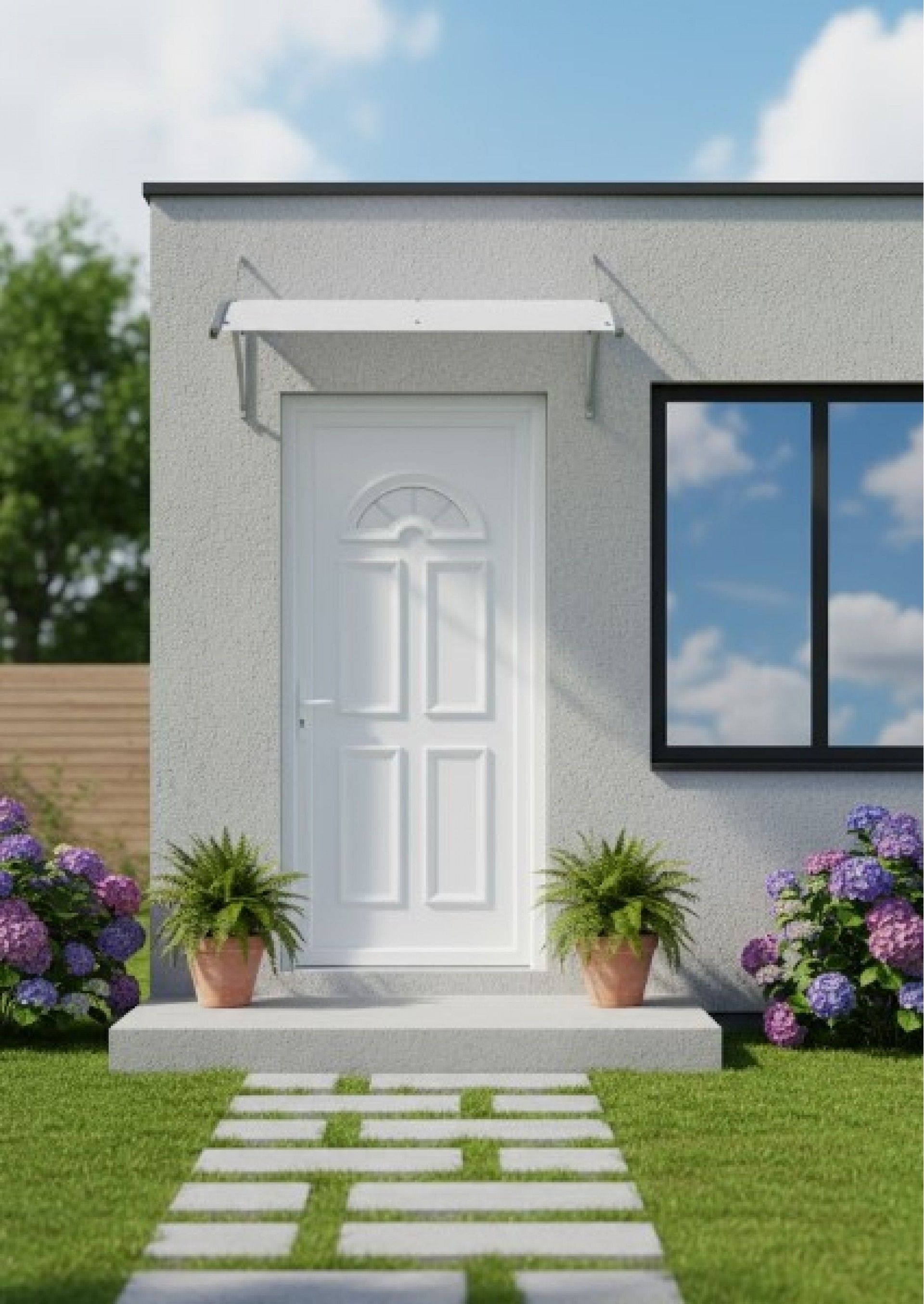 Porta Exterior em Pvc Direita Fecho 5 Pontos 100x210