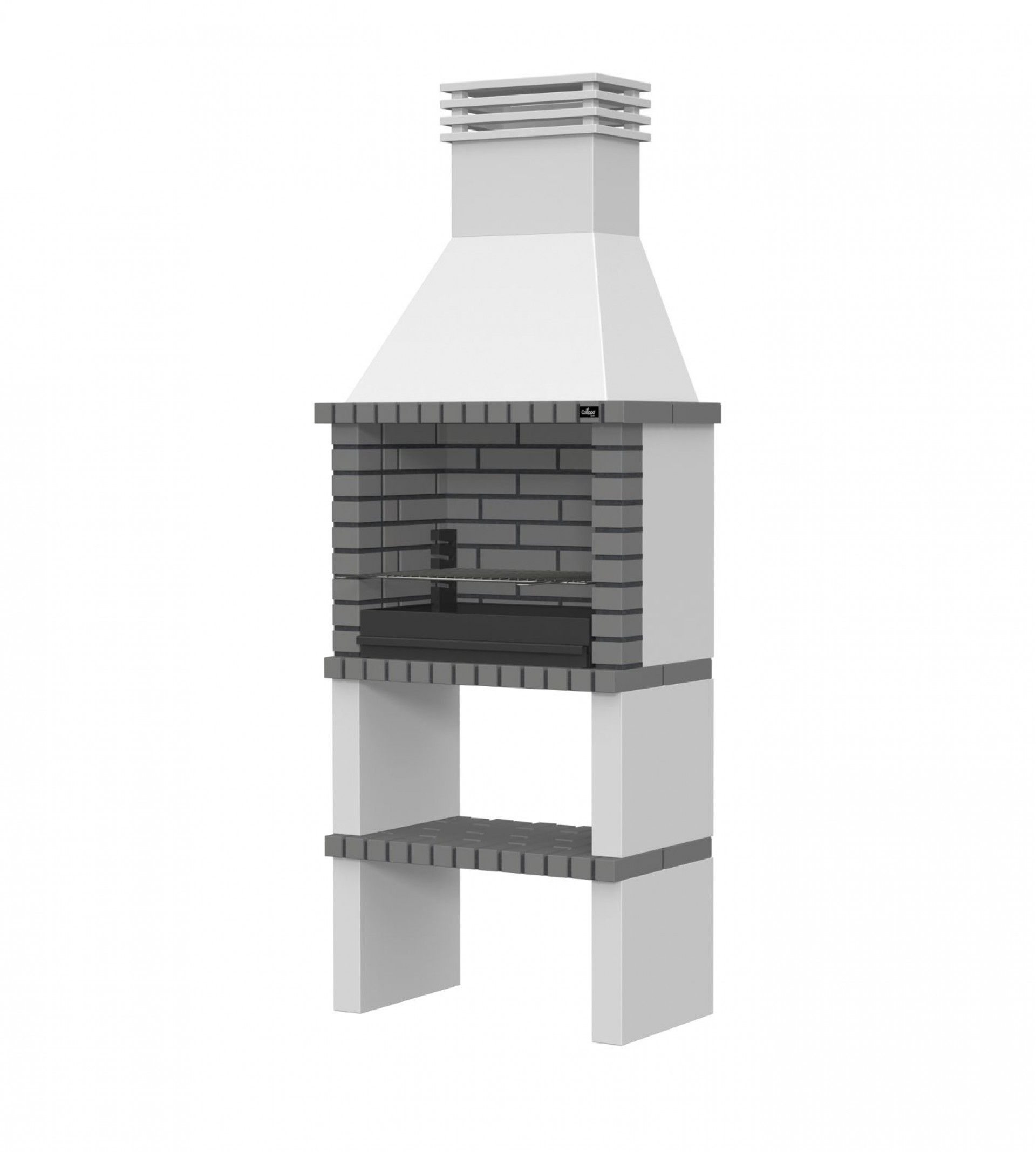 Churrasqueira Alvor tijolo cinza L86xp47xa224cm