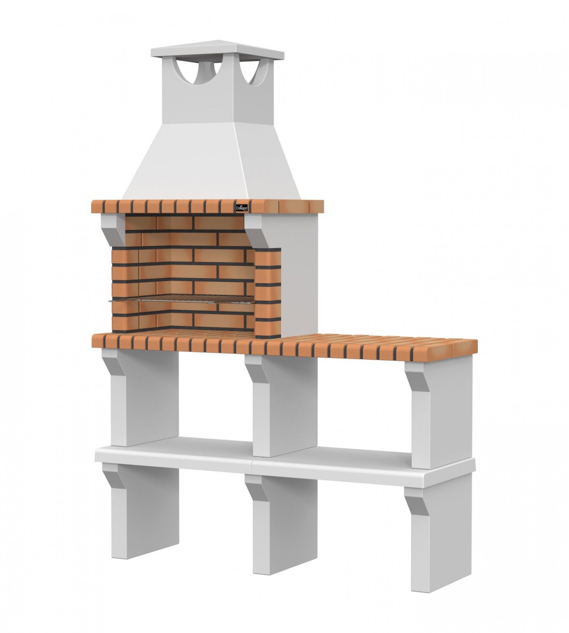 Churrasqueira Vagos com 2 bancadas e com grelhas simples