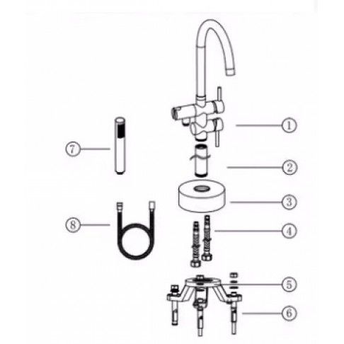 Torneira de Banheira Cromada