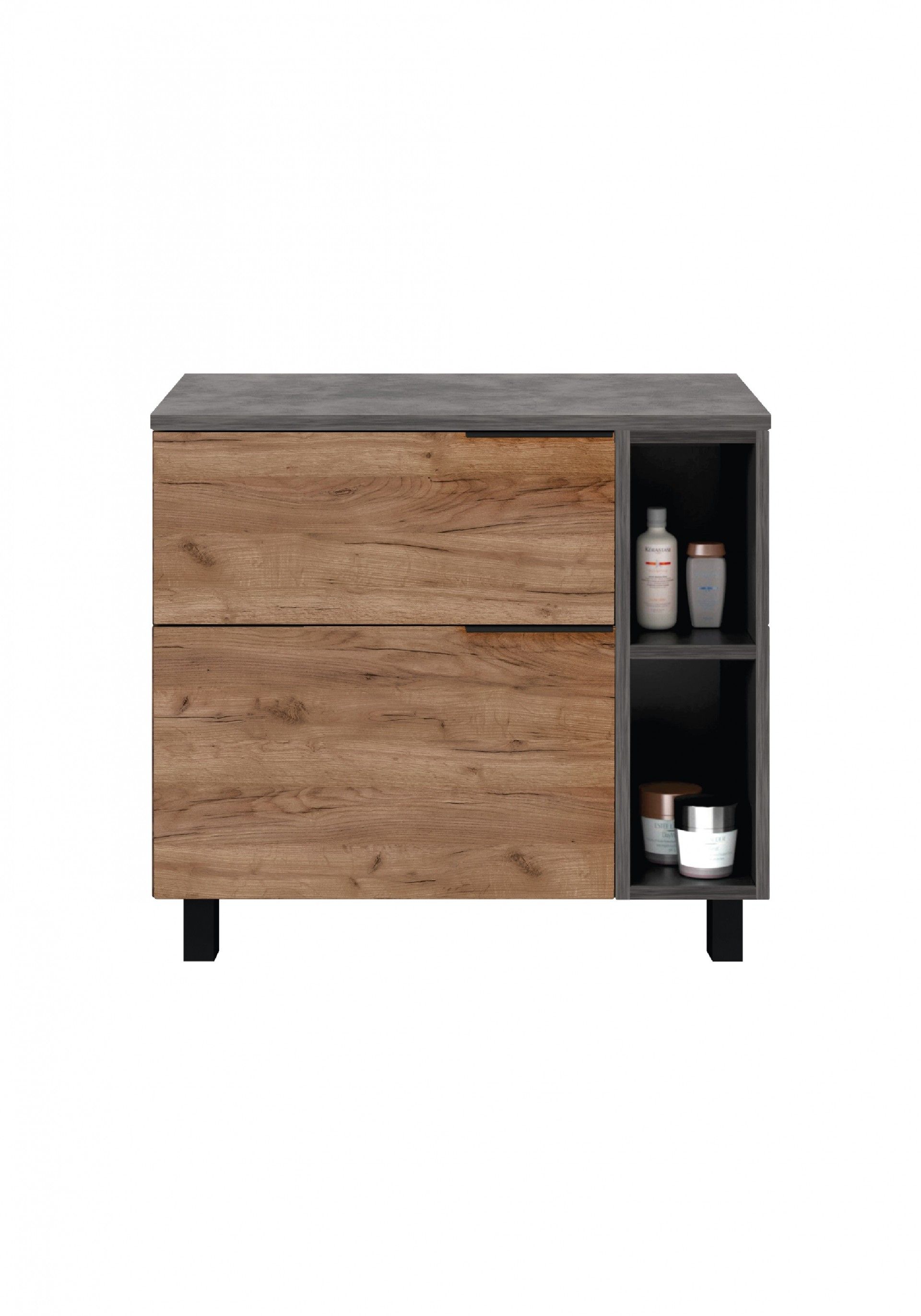 Móvel Blake 80X80X45cm Carvalho/Cinza