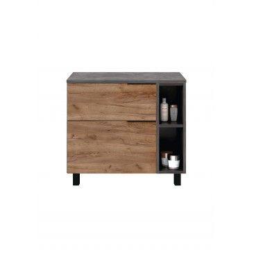 Mvel Blake 80X80X45cm Carvalho/Cinza