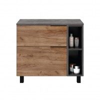 Mvel Blake 80X80X45cm Carvalho/Cinza