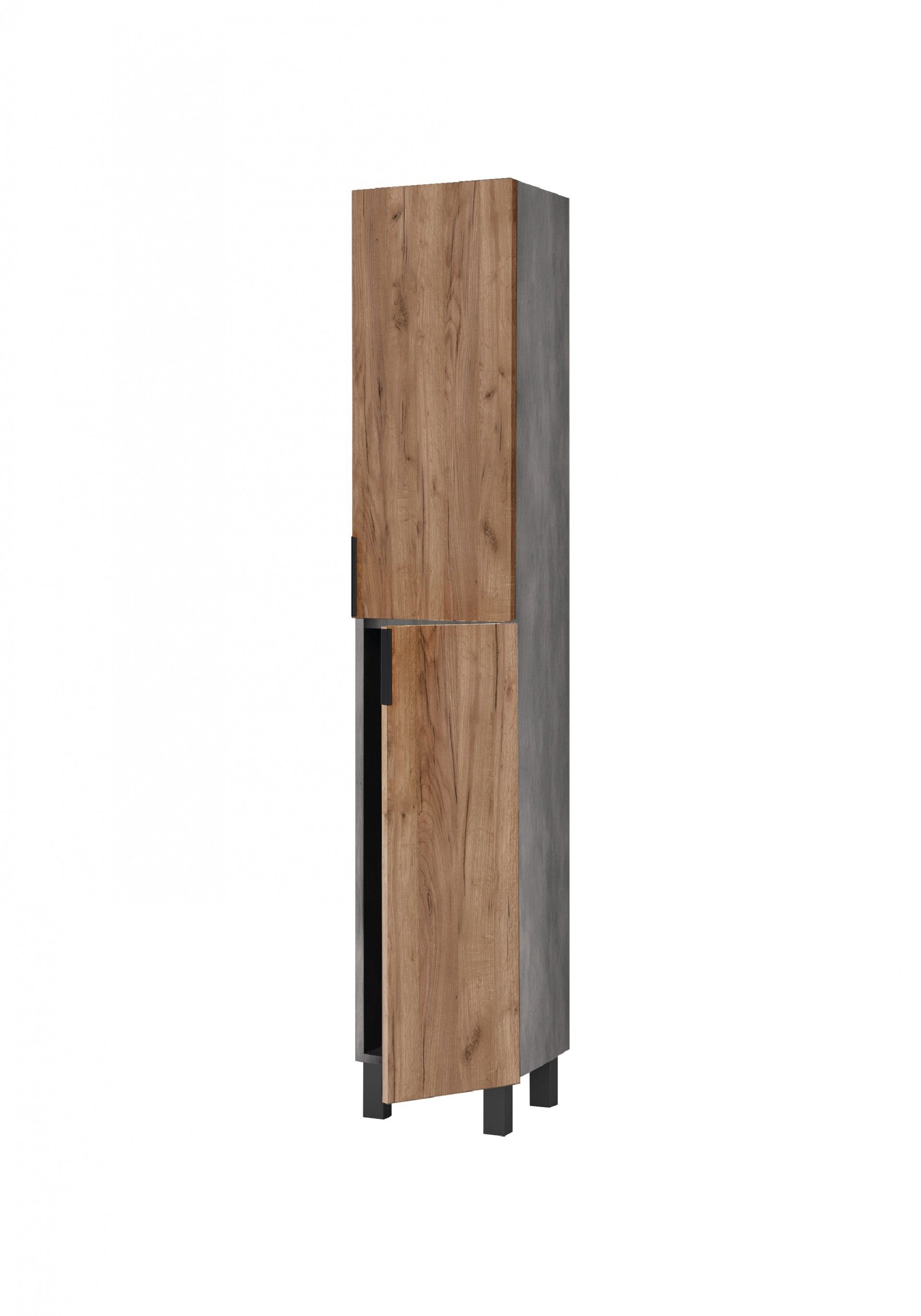 Coluna Blake 170X30X32cm Carvalho/Cinza