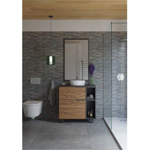 Mvel Blake 80X80X45cm Carvalho/Cinza