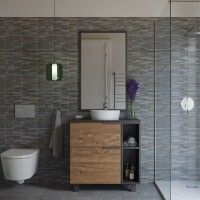 Mvel Blake 80X80X45cm Carvalho/Cinza