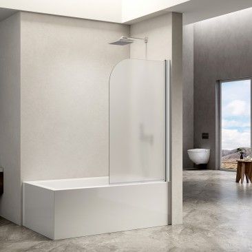 Painel Banheira 145x85 Vidro Mate Direita