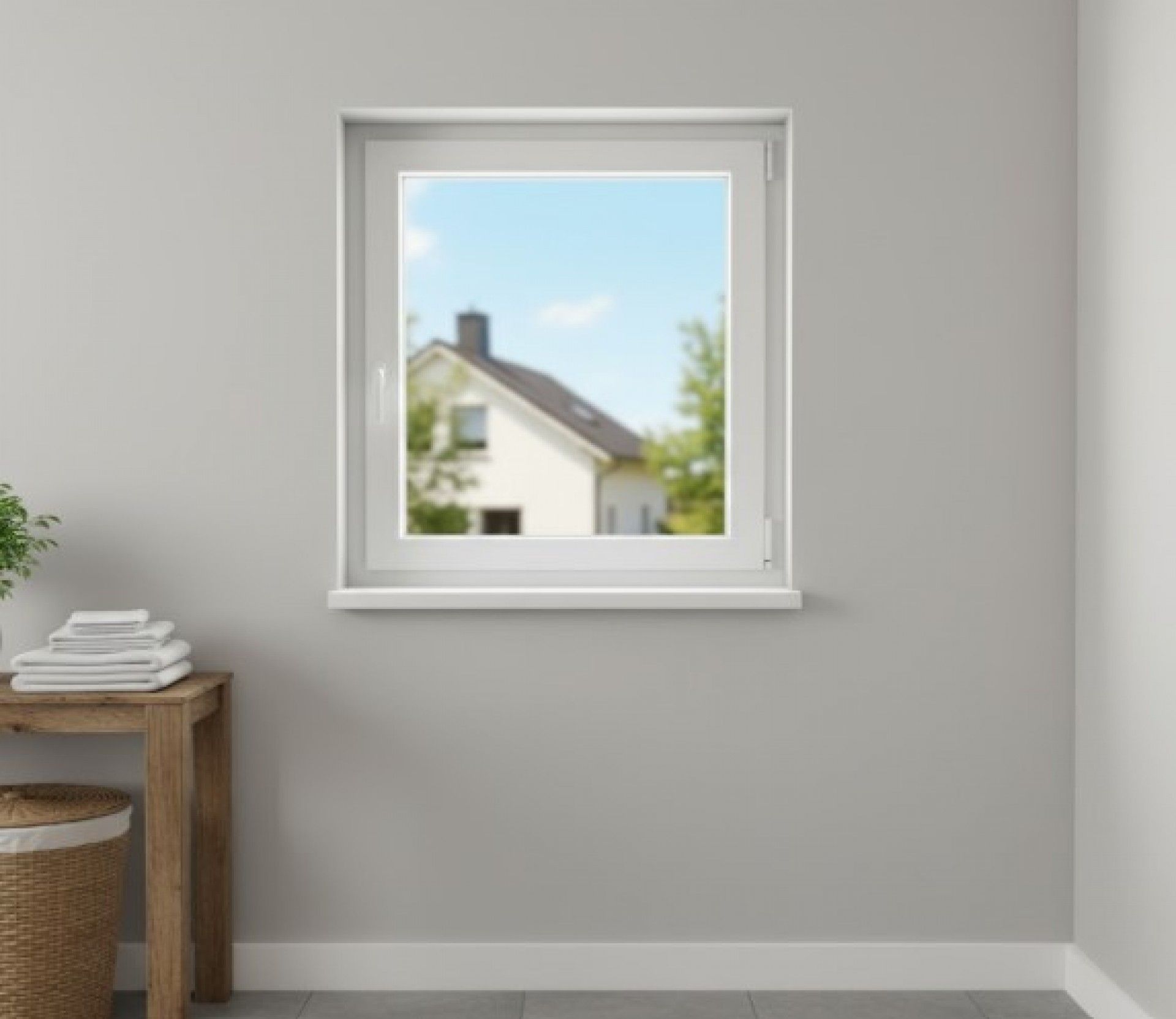 Janela Pvc Branco Vidro 100x80cm Esquerda