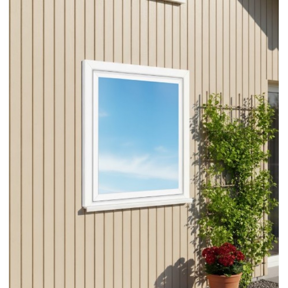 Janela Pvc 100x100 Direita Vidro Duplo (4/16/4)