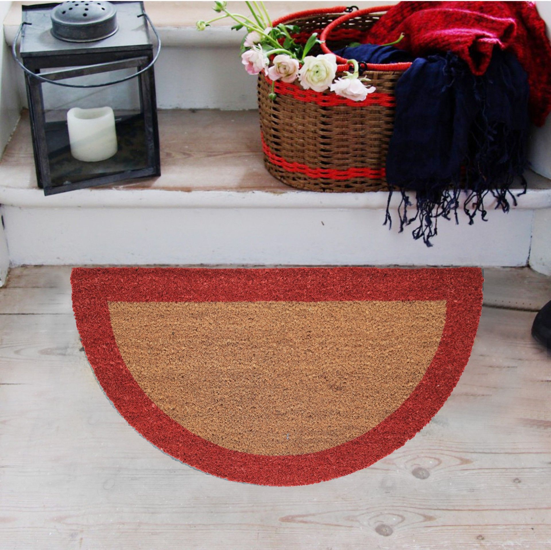 Tapete Cairo 1/2 Lua 70x40cm Vermelho