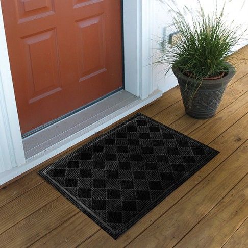 Tapete Borracha 60x40cm Preto