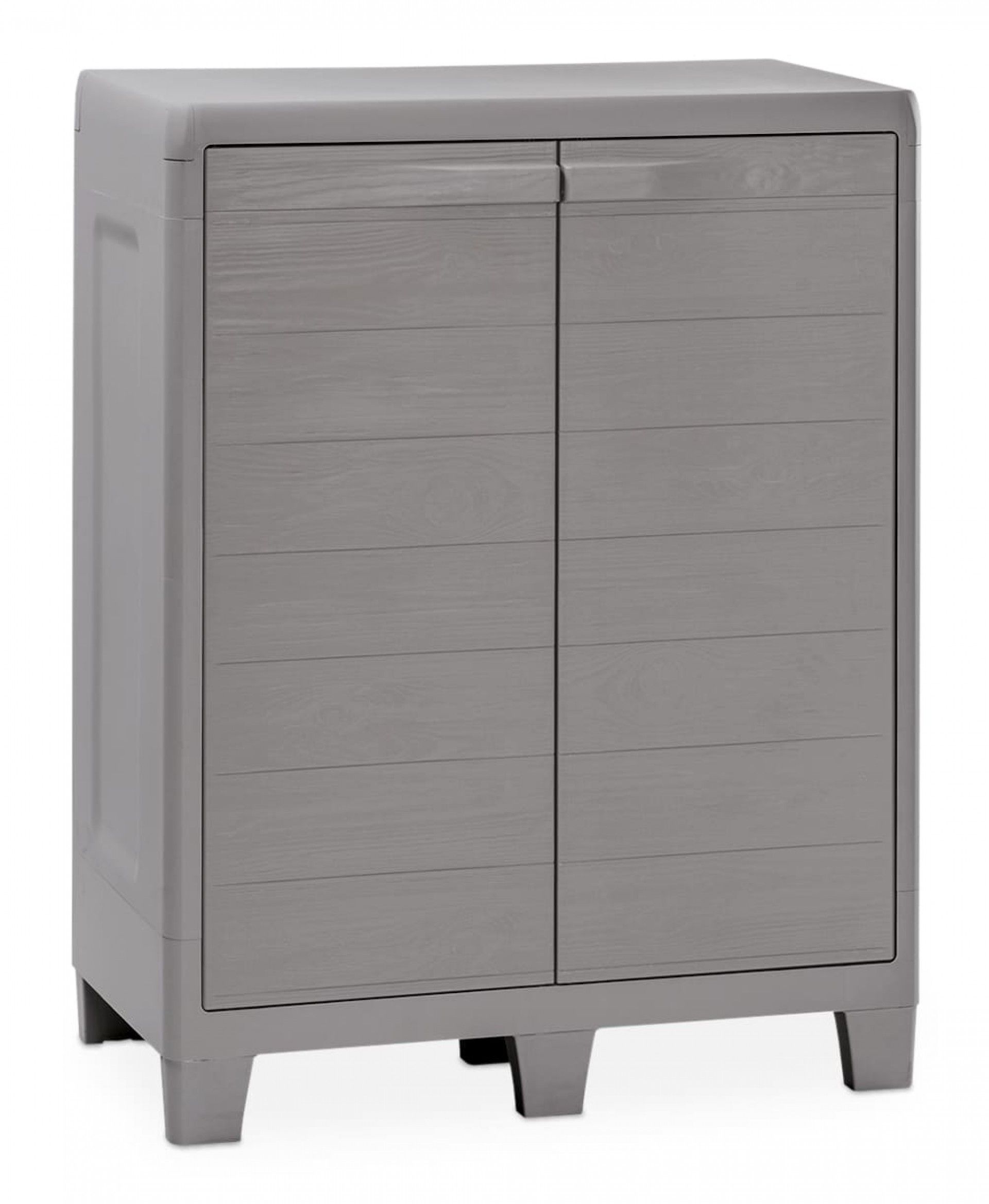 Armário Multiusos Baixo Woody PVC Cinzento