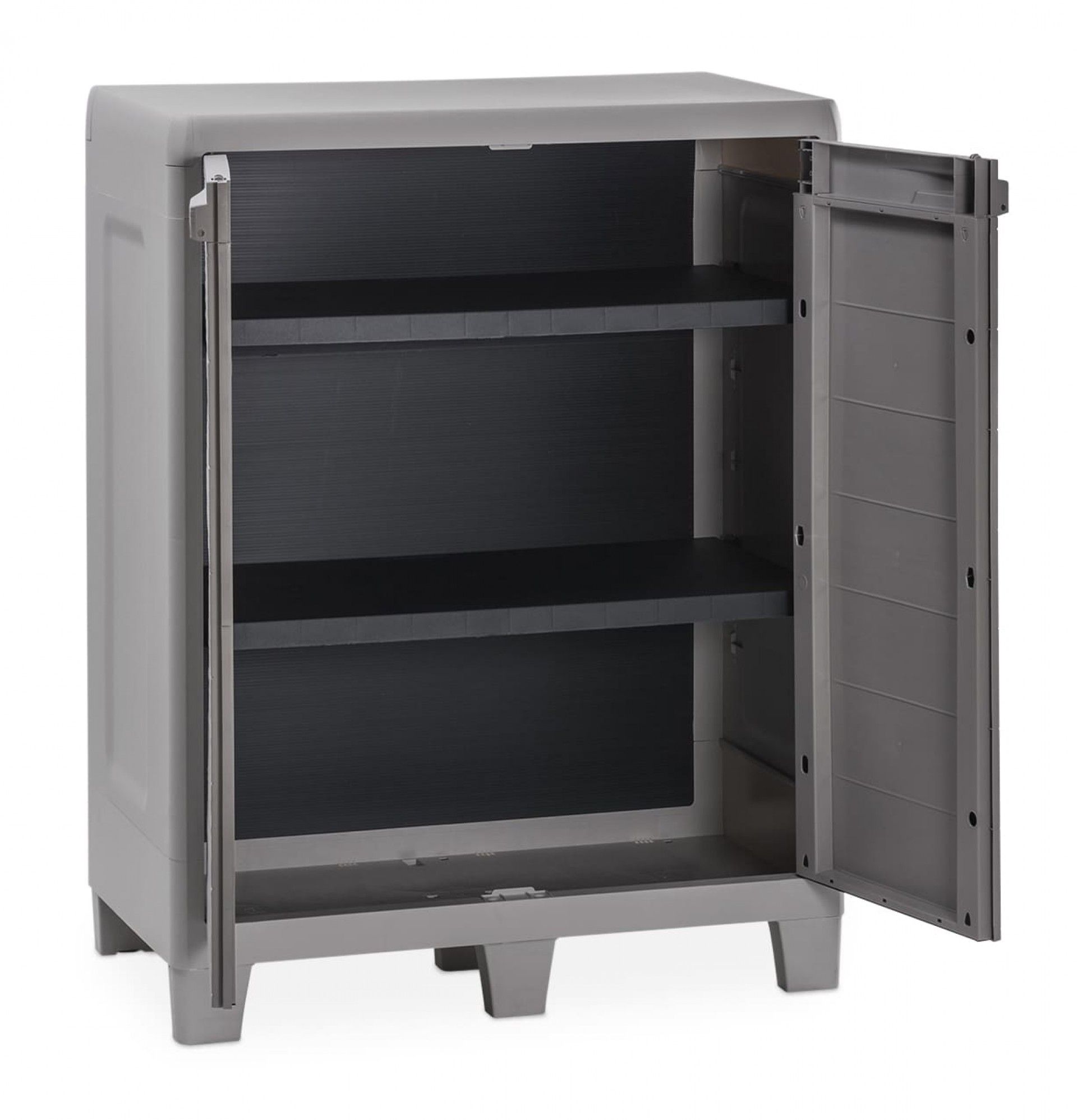 Armário Multiusos Baixo Woody PVC Cinzento