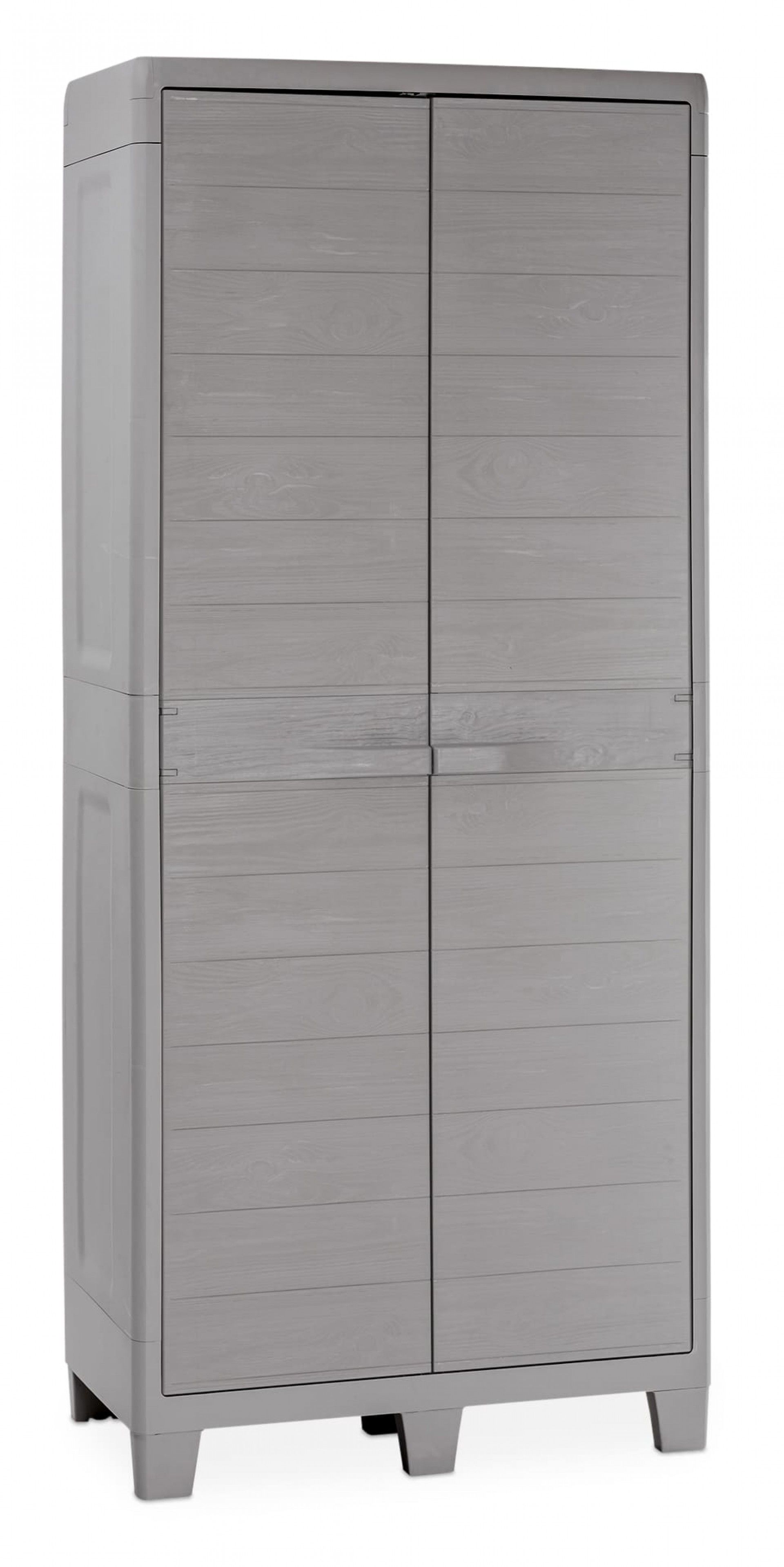 Armário Multiusos Alto Woody PVC Cinzento