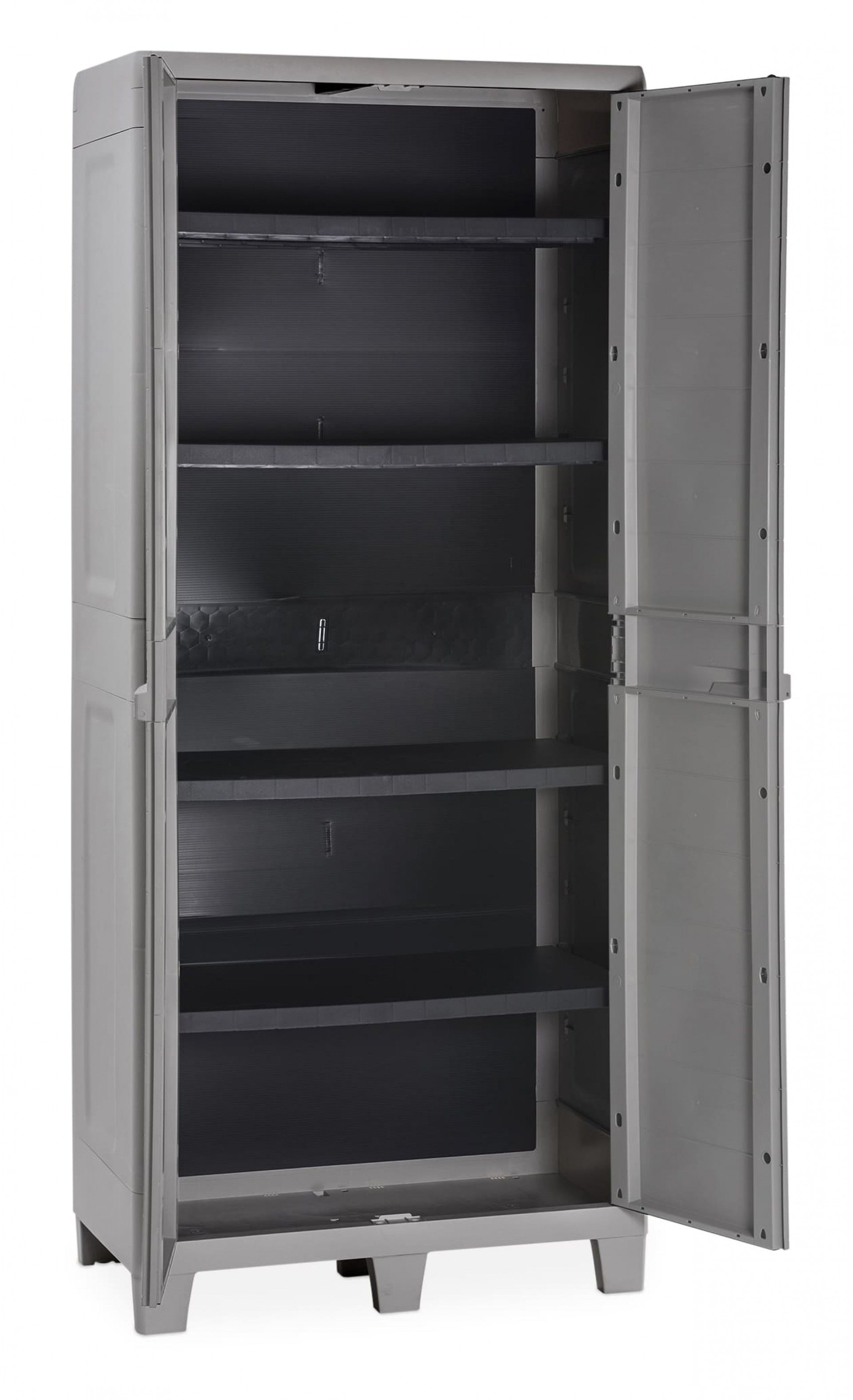 Armário Multiusos Alto Woody PVC Cinzento