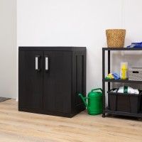 Armário Multiusos Baixo Mega PVC Preto Armário Multiusos Baixo Mega PVC Preto