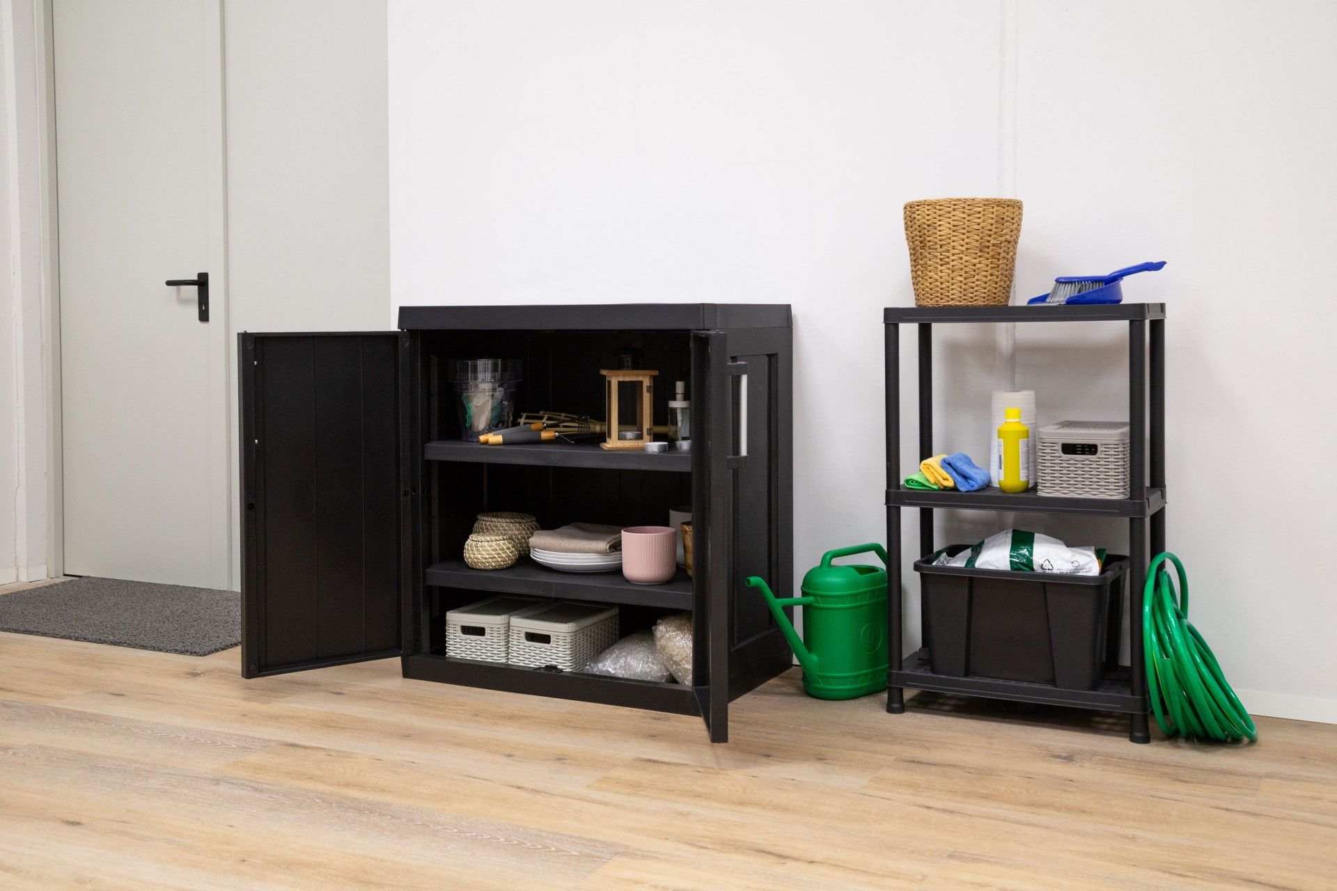 Armário Multiusos Baixo Mega PVC Preto