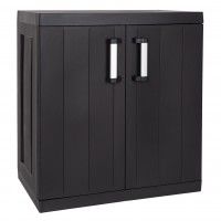 Armário Multiusos Baixo Mega PVC Preto Armário Multiusos Baixo Mega PVC Preto