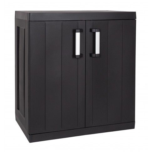 Armário Multiusos Baixo Mega PVC Preto Armário Multiusos Baixo Mega PVC Preto