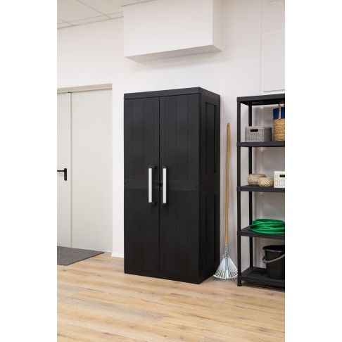 Armário Multiusos Alto Mega PVC Preto Armário Multiusos Alto Mega PVC Preto