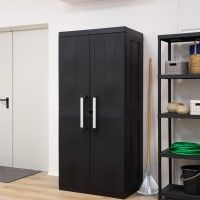 Armário Multiusos Alto Mega PVC Preto Armário Multiusos Alto Mega PVC Preto