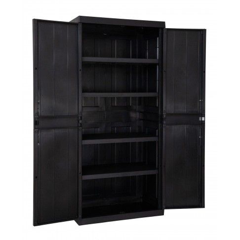 Armário Multiusos Alto Mega PVC Preto Armário Multiusos Alto Mega PVC Preto