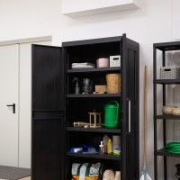 Armário Multiusos Alto Mega PVC Preto Armário Multiusos Alto Mega PVC Preto