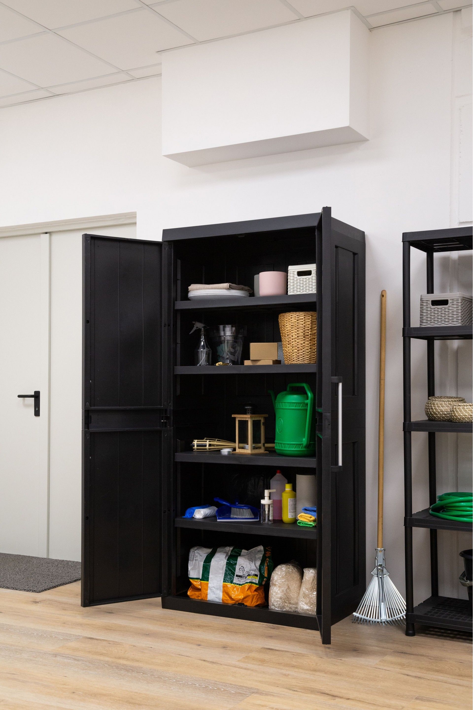 Armário Multiusos Alto Mega PVC Preto