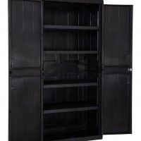 Armário Multiusos Alto Mega PVC Preto Armário Multiusos Alto Mega PVC Preto