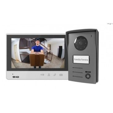 Kit Videoporteiro 7" 2 Fios Branco