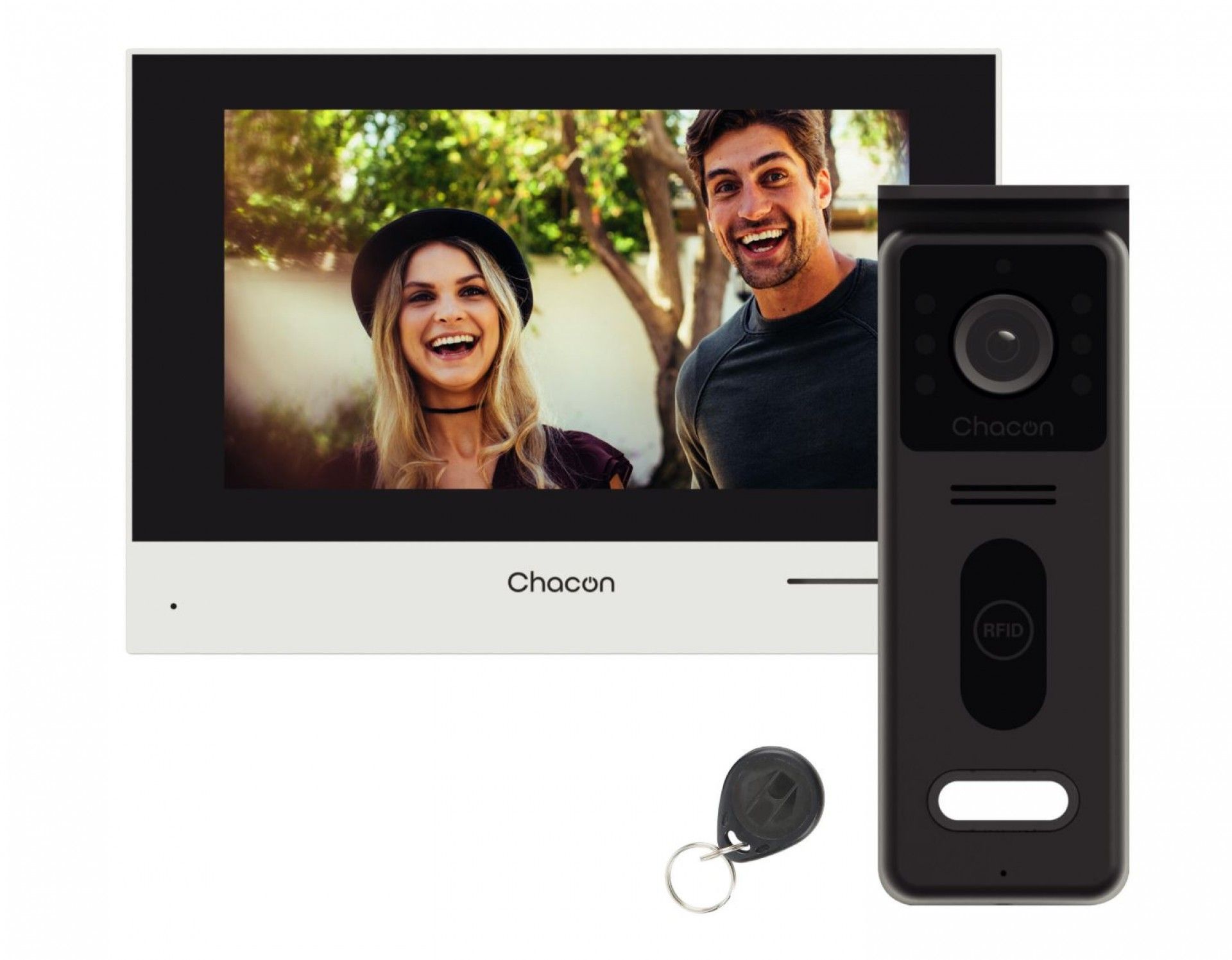 Videoporteiro Tátil 7" 2 Fios RFID