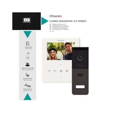 Videoporteiro 4" a Cores 4 Fios Videoporteiro 4" a Cores 4 Fios