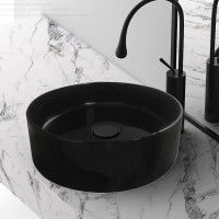 LAVATRIO POUSAR RESINA 38X14CM PRETO