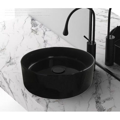 LAVATRIO POUSAR RESINA 38X14CM PRETO