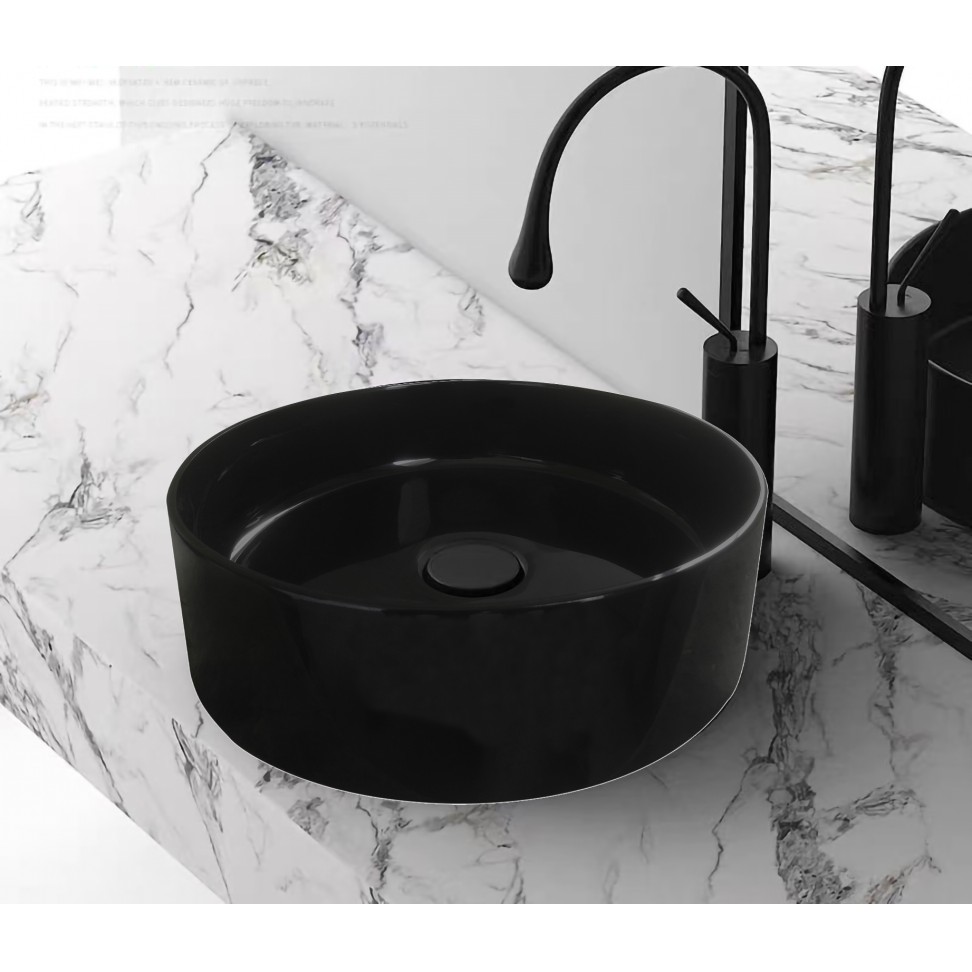 Lavat�rio Pousar Resina 38x14cm Preto