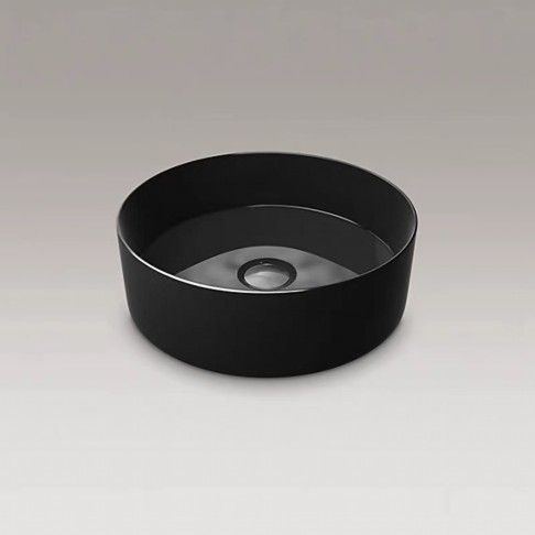 LAVATRIO POUSAR RESINA 38X14CM PRETO