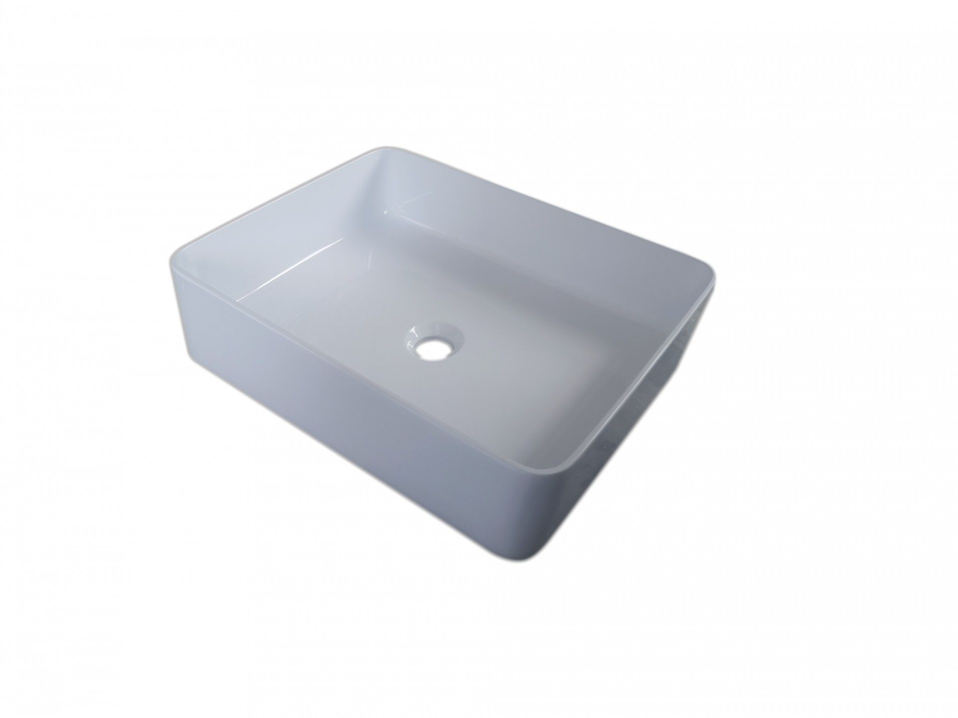 Lavatório Pousar Resina 50x36x14cm Branco