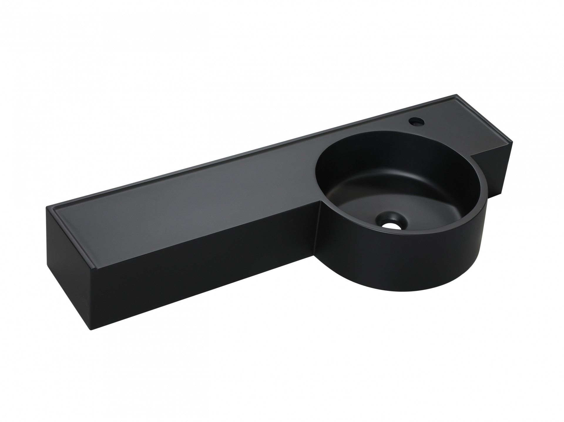 Lavatório Suspenso Resina 100cm Preto