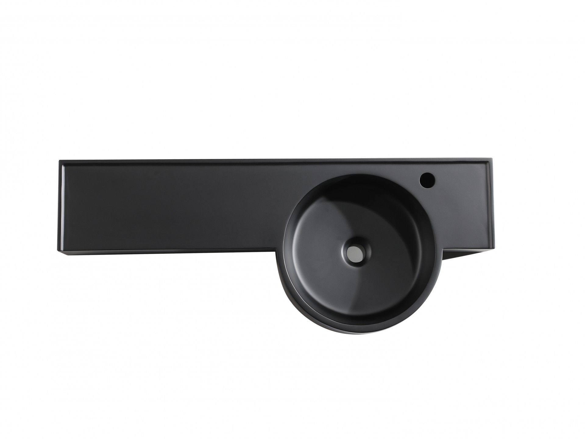 Lavatório Suspenso Resina 100cm Preto