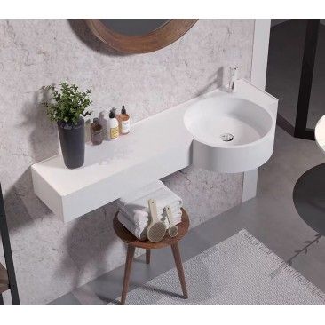 Lavat�rio Suspenso Resina 100cm Branco