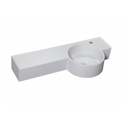 Lavatório Suspenso Resina 100cm Branco Lavatório Suspenso Resina 100cm Branco