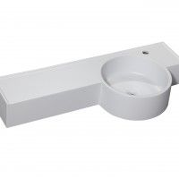 Lavatório Suspenso Resina 100cm Branco Lavatório Suspenso Resina 100cm Branco