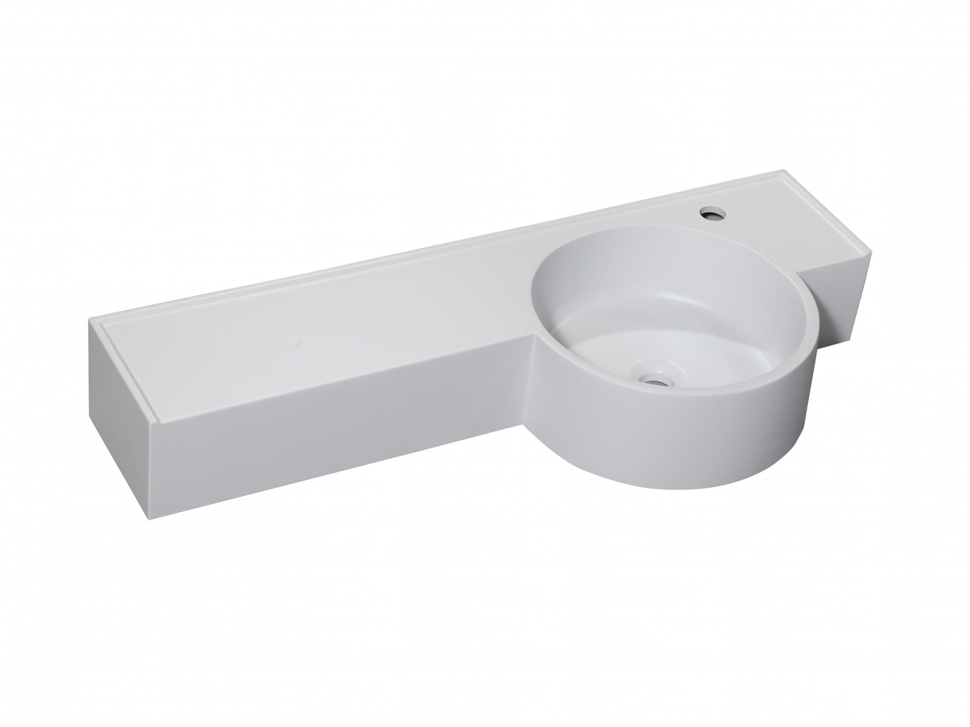 Lavatório Suspenso Resina 100cm Branco