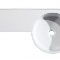 Lavatório Suspenso Resina 100cm Branco Lavatório Suspenso Resina 100cm Branco