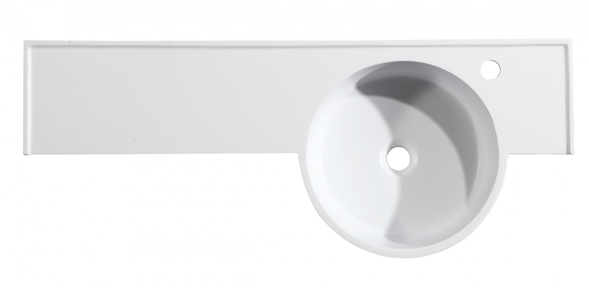 Lavatório Suspenso Resina 100cm Branco