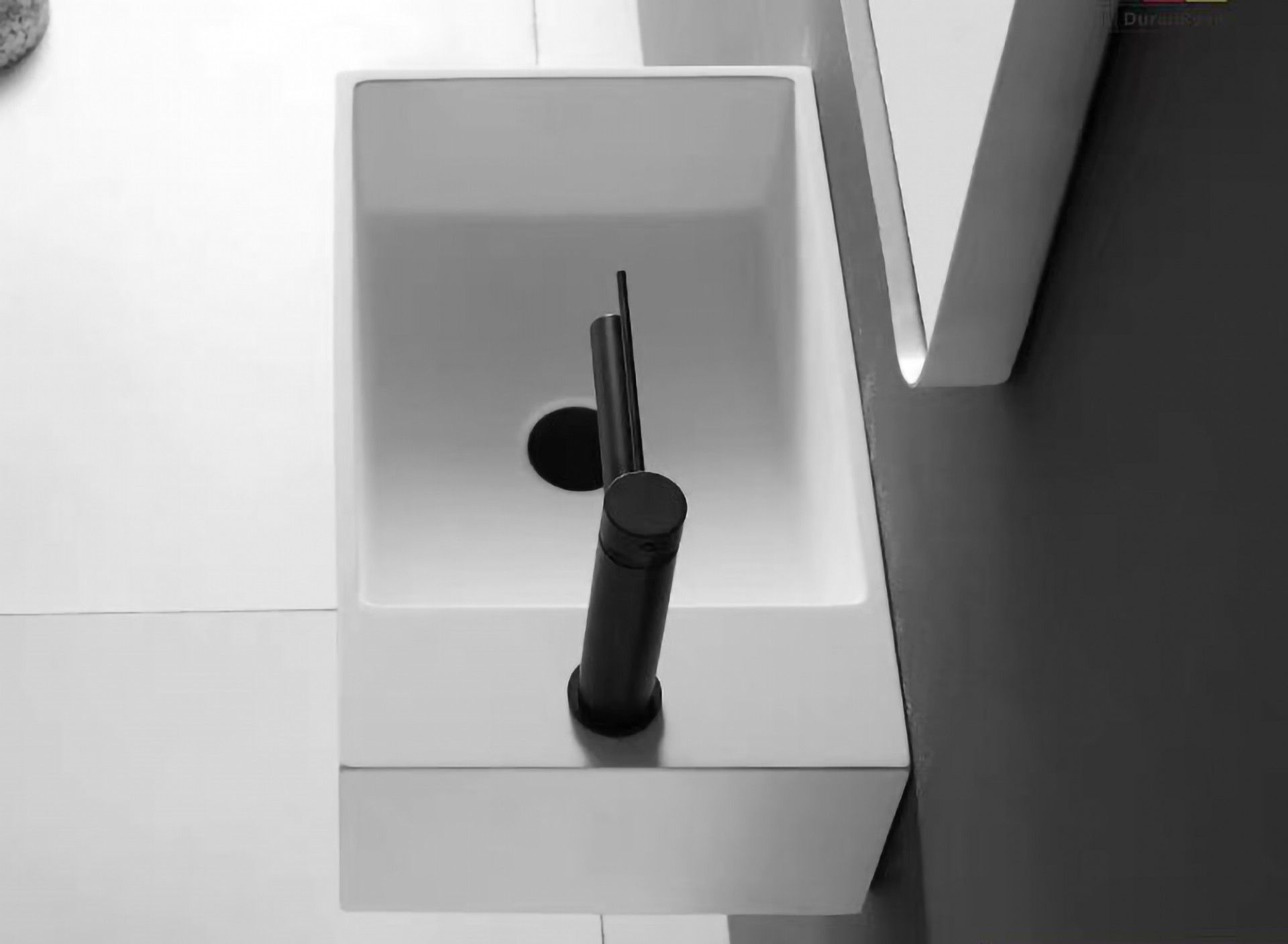 Lavatório Suspenso Resina 50x28x15cm Branco